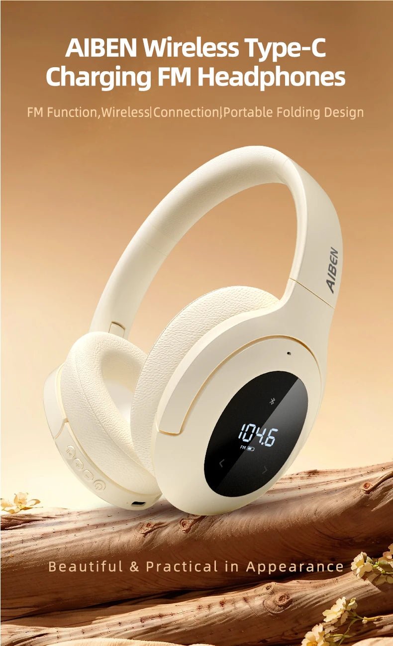 Bluetooth Headset with FM Radio Wireless Headset Bluetooth Earphone For HIFI Stereo With Built-in Mic - Tara's Tiny Treasures
