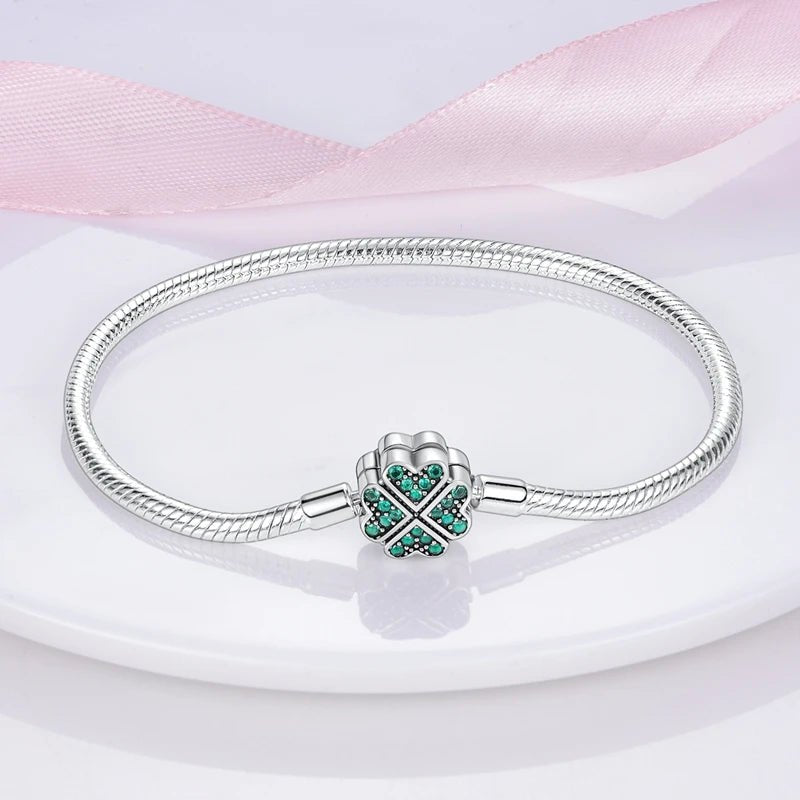 Bracelet Original 925 Sterling Silver Charm Bracelet 17-20CM Love Heart Pave Zirconia Bracelet for Women DIY Charm Jewelry Gifts - Tara's Tiny Treasures