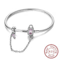 Bracelet Original 925 Sterling Silver Charm Bracelet 17-20CM Love Heart Pave Zirconia Bracelet for Women DIY Charm Jewelry Gifts - Tara's Tiny Treasures