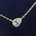 BXINY 1-3CT Pear Cut Moissanite Pendant Necklace S925 Silver East West Solitaire Water Drop Diamond Neck Chain for Women Jewelry - Tara's Tiny Treasures