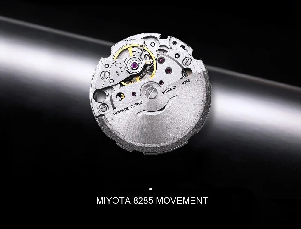 CADISEN Men's Mechanical Watch Luxury Meteorite Dial Sapphire Crystal Automatic Watch For Men Week MIYOTA 8285 Movt Wristwatch - Tara's Tiny Treasures