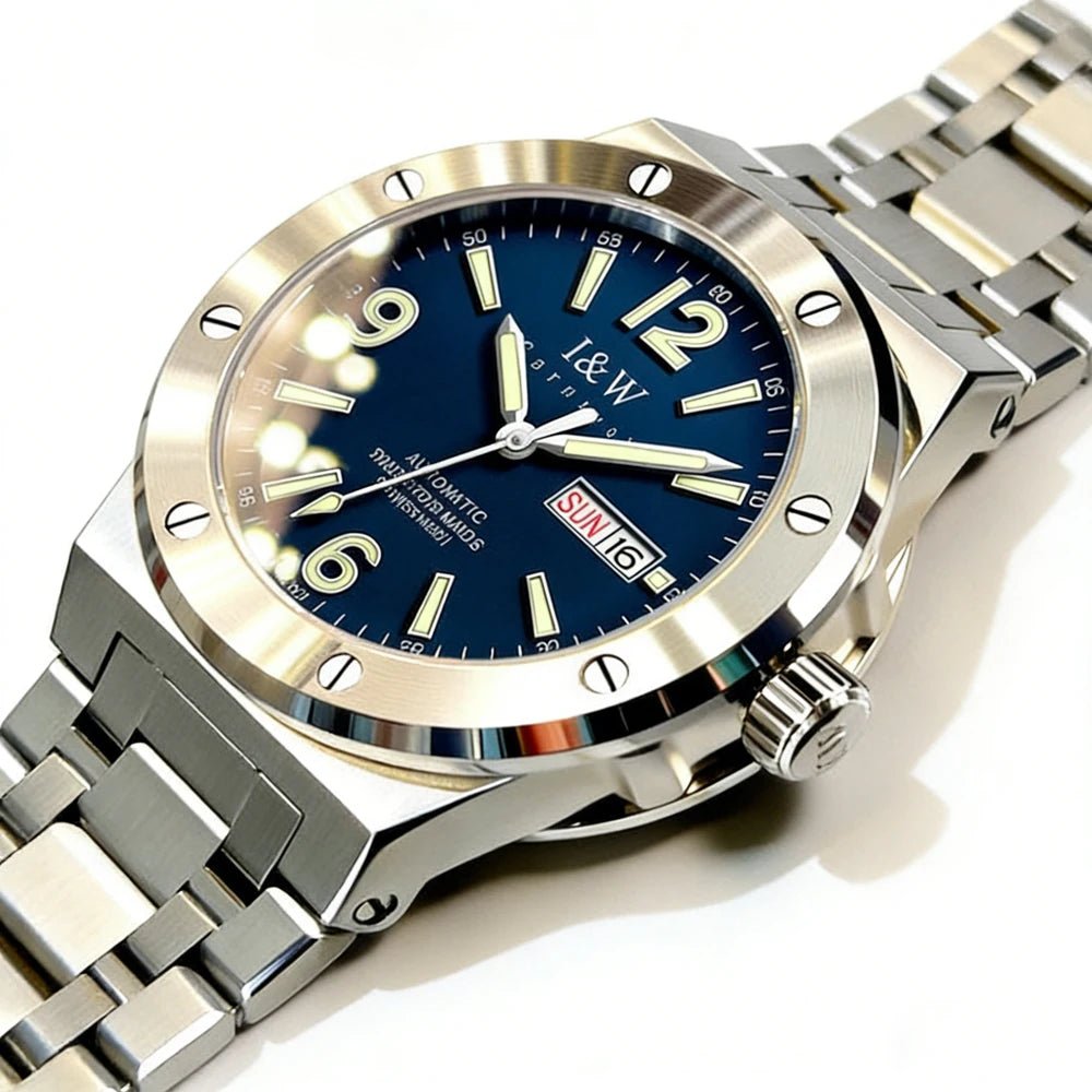 Carnival Brand IW High-End Series Luxury Sapphire Mechanical Watch Men 50M Waterproof Imported Movement Automatic Watches Mens - Tara's Tiny Treasures