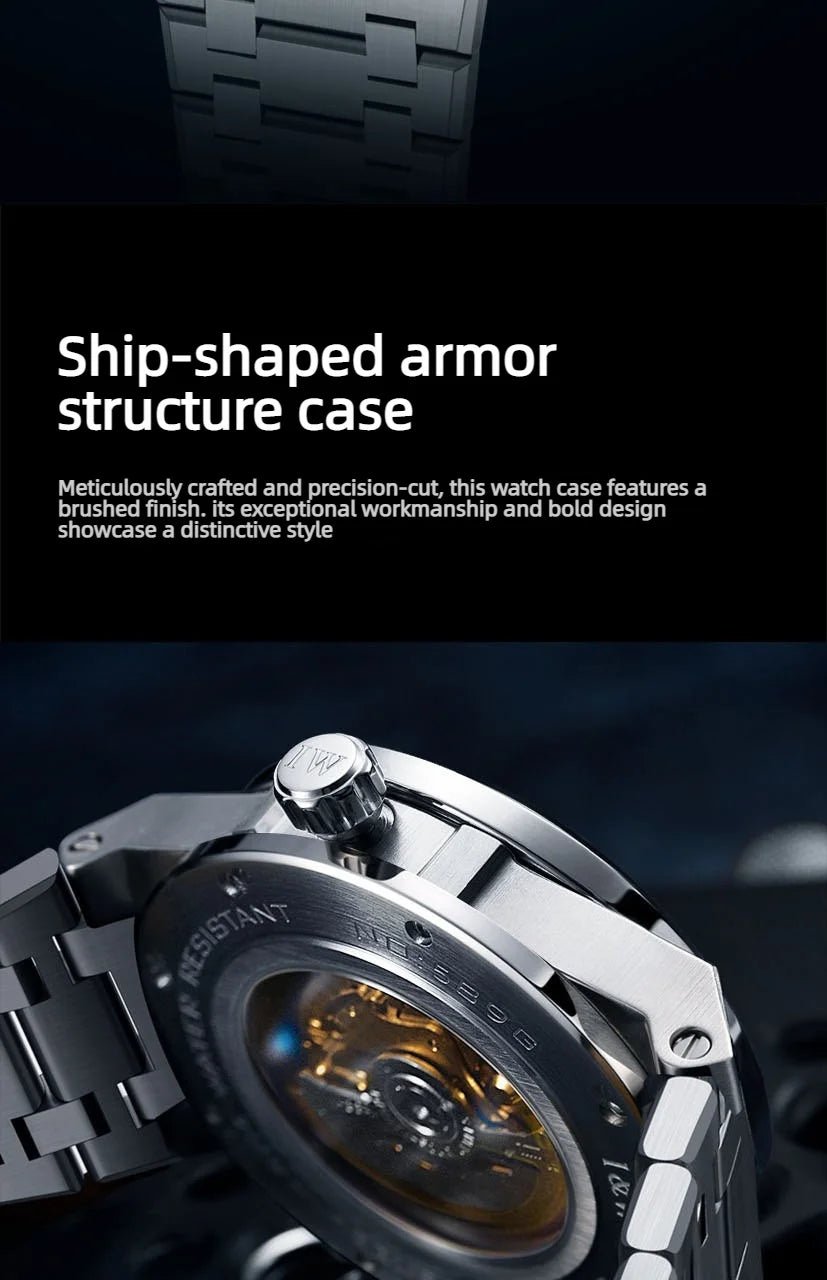 Carnival Brand IW High-End Series Luxury Sapphire Mechanical Watch Men 50M Waterproof Imported Movement Automatic Watches Mens - Tara's Tiny Treasures
