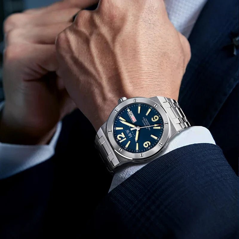 Carnival Brand IW High-End Series Luxury Sapphire Mechanical Watch Men 50M Waterproof Imported Movement Automatic Watches Mens - Tara's Tiny Treasures