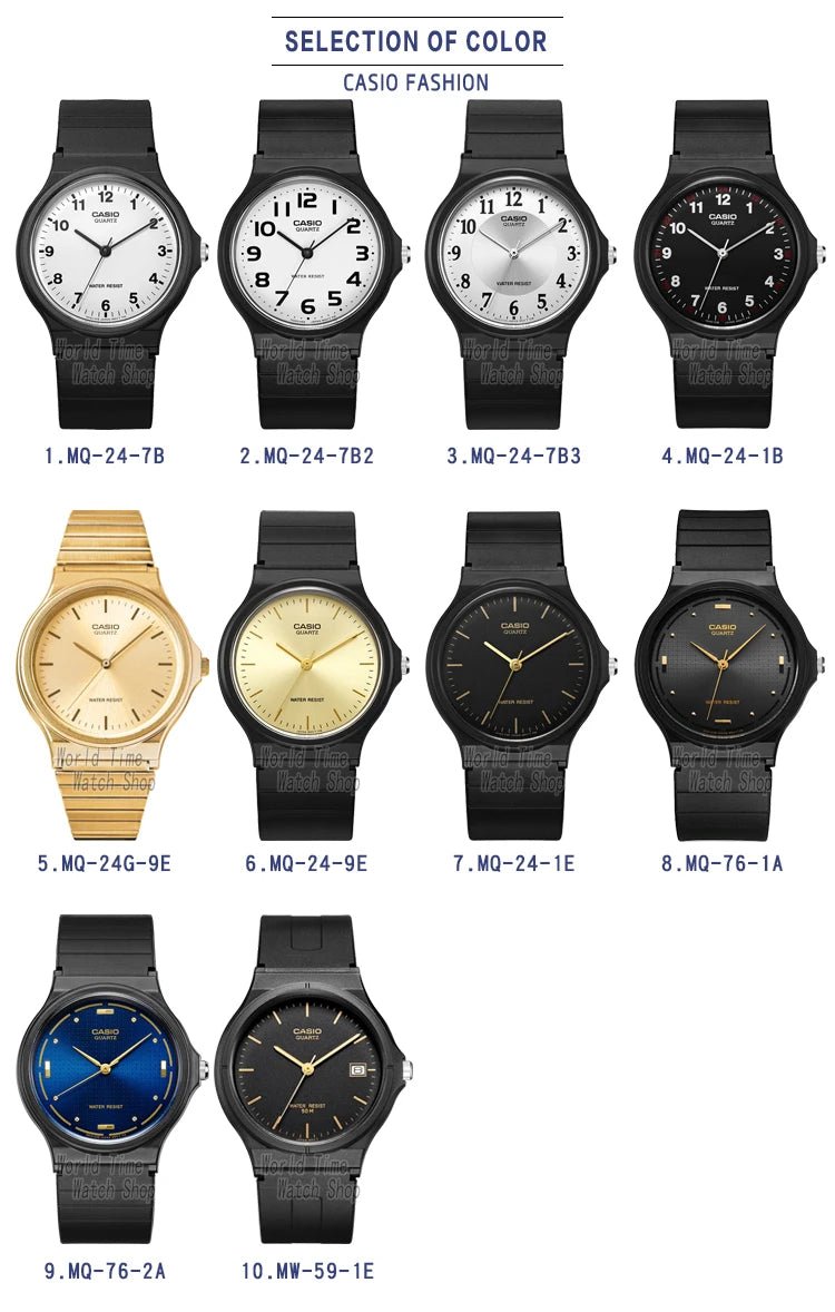 Casio Watch Classic Stylish Simplicity Design Digital Display Quartz Movement Water Resistant Men's And Women's MQ-24-7B/7B2 - Tara's Tiny Treasures