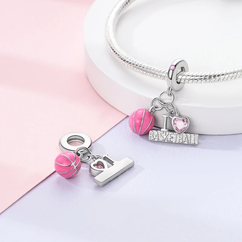 Charm 925 Sterling Silver Pink Pendant Charm Fit Original Charm Bracelet Necklace Beads DIY Jewerlry Accessories - Tara's Tiny Treasures