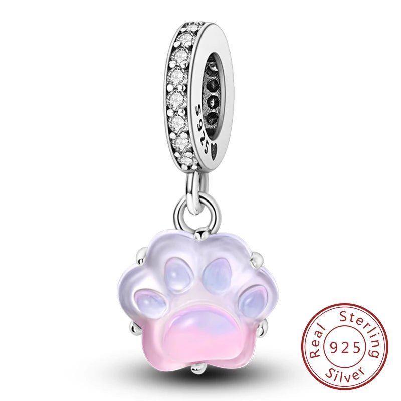 Charm 925 Sterling Silver Pink Pendant Charm Fit Original Charm Bracelet Necklace Beads DIY Jewerlry Accessories - Tara's Tiny Treasures