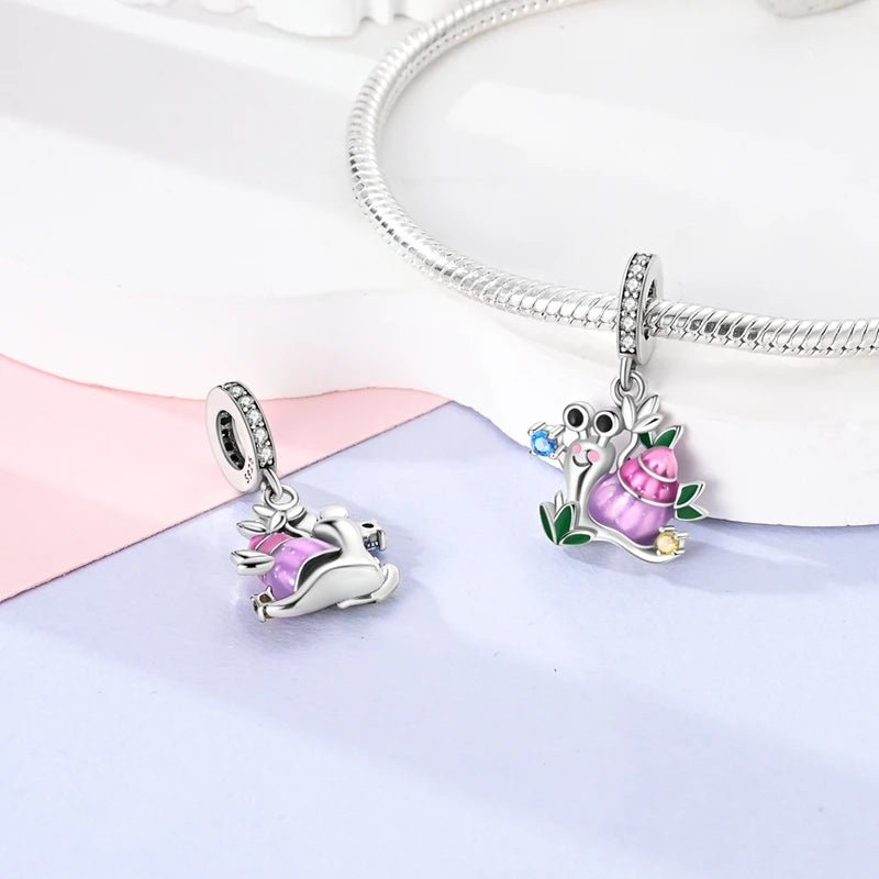 Charm 925 Sterling Silver Pink Pendant Charm Fit Original Charm Bracelet Necklace Beads DIY Jewerlry Accessories - Tara's Tiny Treasures