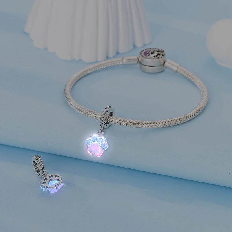 Charm 925 Sterling Silver Pink Pendant Charm Fit Original Charm Bracelet Necklace Beads DIY Jewerlry Accessories - Tara's Tiny Treasures