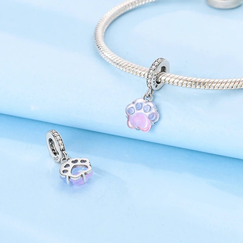 Charm 925 Sterling Silver Pink Pendant Charm Fit Original Charm Bracelet Necklace Beads DIY Jewerlry Accessories - Tara's Tiny Treasures