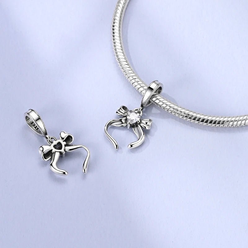 Charm 925 Sterling Silver Pink Pendant Charm Fit Original Charm Bracelet Necklace Beads DIY Jewerlry Accessories - Tara's Tiny Treasures