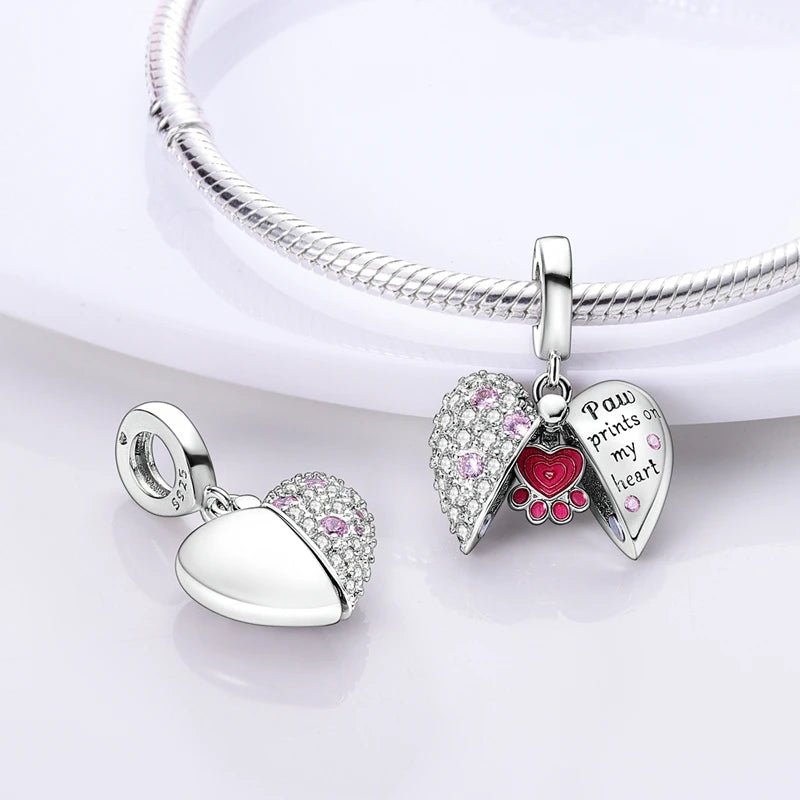 Charm 925 Sterling Silver Pink Pendant Charm Fit Original Charm Bracelet Necklace Beads DIY Jewerlry Accessories - Tara's Tiny Treasures