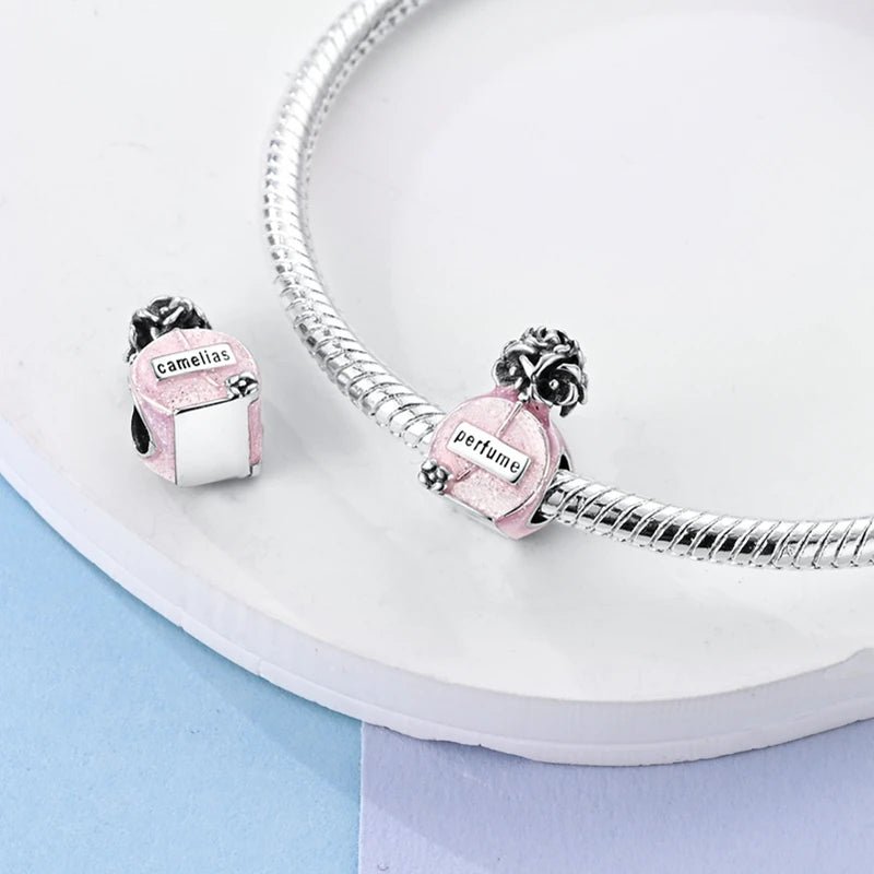 Charm 925 Sterling Silver Pink Pendant Charm Fit Original Charm Bracelet Necklace Beads DIY Jewerlry Accessories - Tara's Tiny Treasures