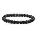 Charm Bracelet Natural Stone Beads 6/8/10mm Volcanic Lava Tiger Eye Beads Elastic Bracelets For Men Women Jewelry pulsera hombre - Tara's Tiny Treasures