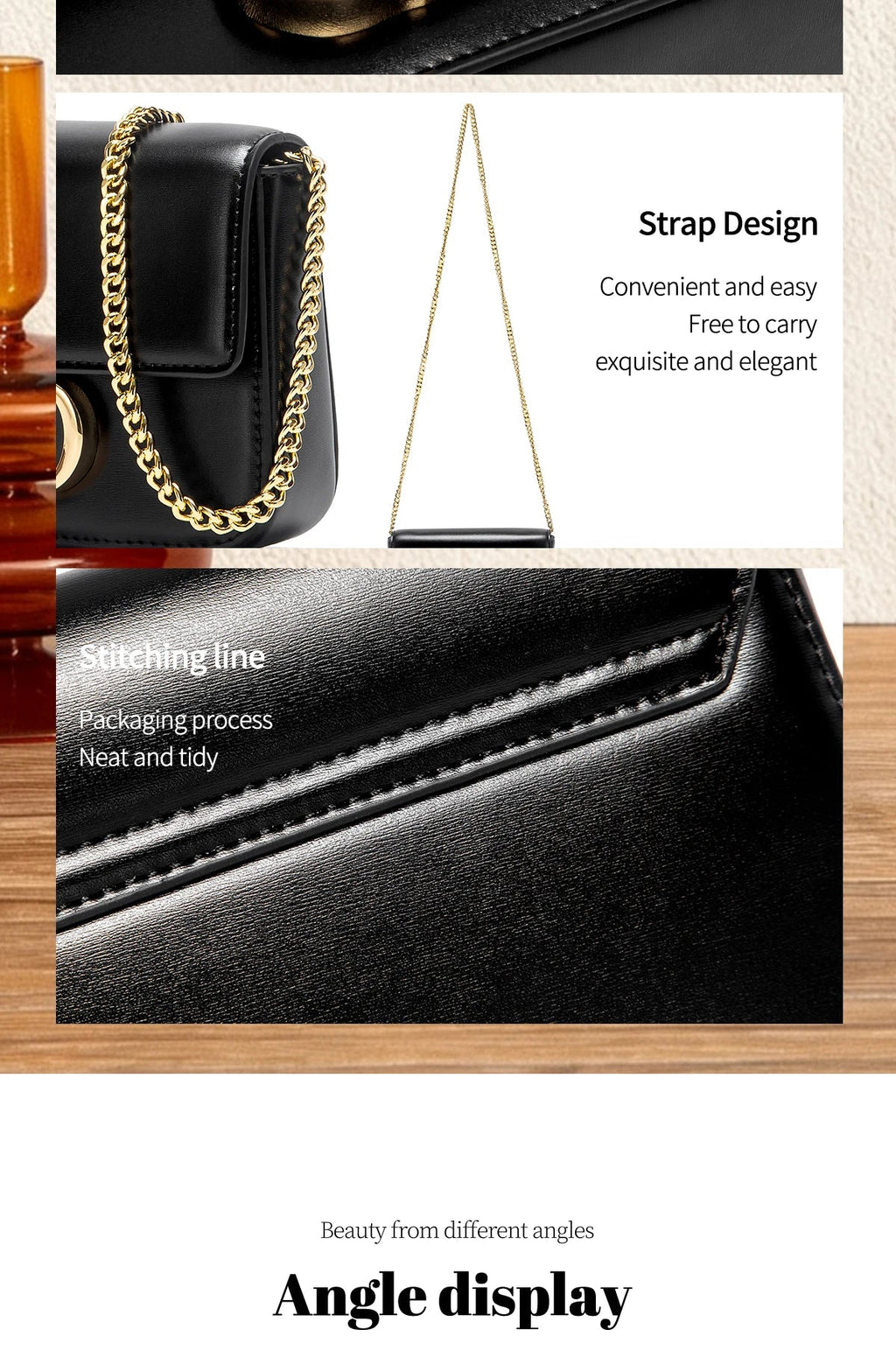 CHCH Women's Chain Bag Summer New Black Shoulder Bag Women's Flip Phone Bag - Tara's Tiny Treasures
