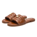 CHCH Women's Flat Shoes Summer New Solid Color Embossed Sandals Simple Fashion Slippers - Tara's Tiny Treasures