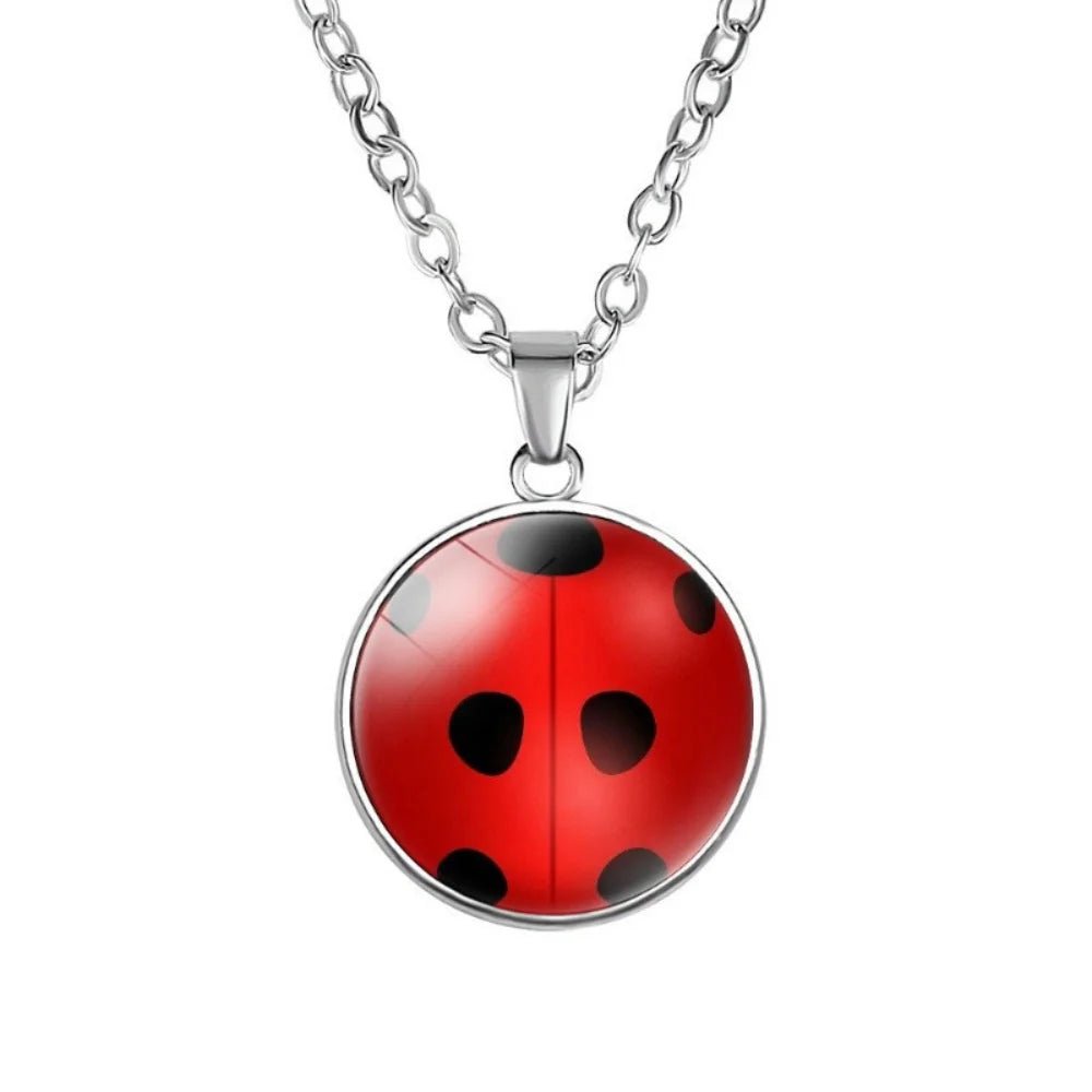 Childhood Fun 3D Ladybug Insect Necklace Colorful Glass Cat Claw Pendant Girl Heart Children's Jewelry Wholesale - Tara's Tiny Treasures
