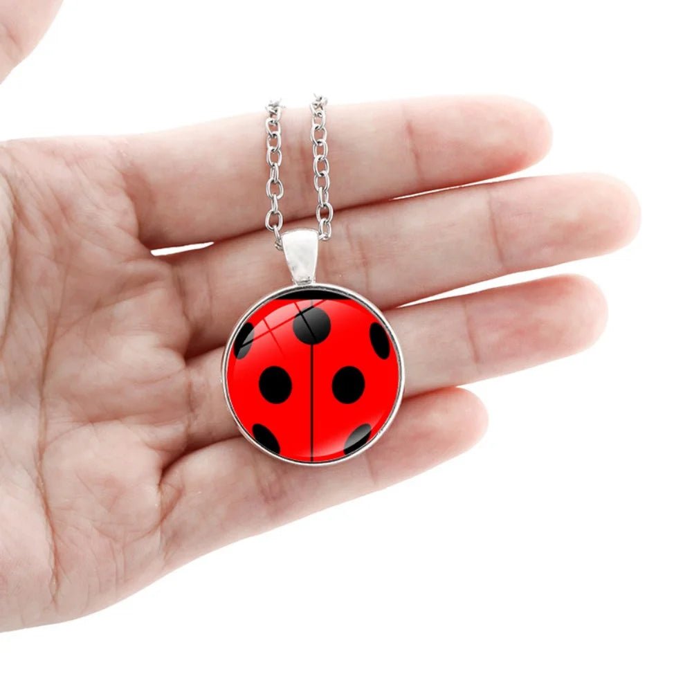 Childhood Fun 3D Ladybug Insect Necklace Colorful Glass Cat Claw Pendant Girl Heart Children's Jewelry Wholesale - Tara's Tiny Treasures