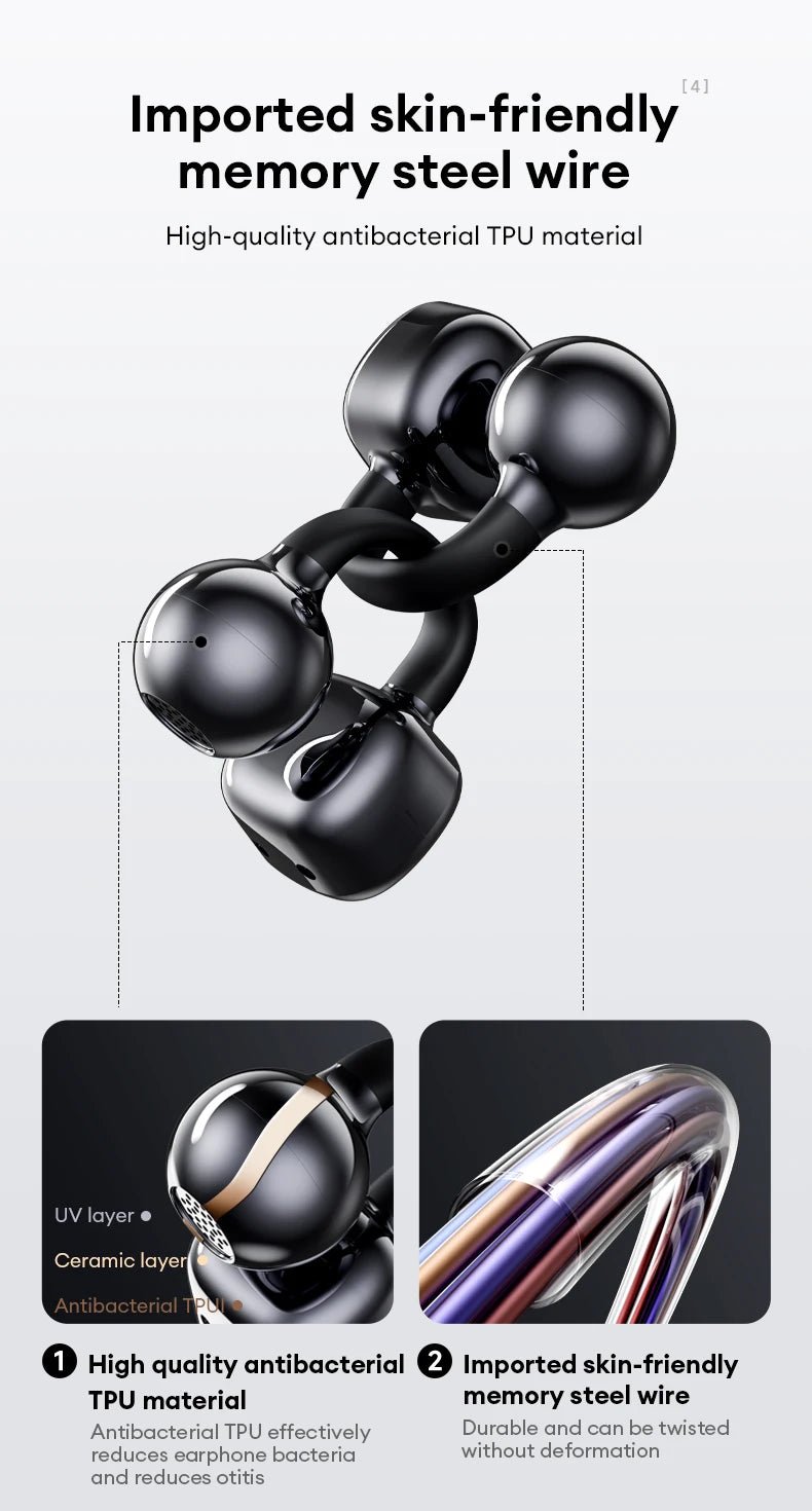 Choice Monster MQT65 OWS Bluetooth 6.0 Earphones Low Latency Earclip Bluetooth Headphones HD Call HiFi Music Game Sport Earbuds - Tara's Tiny Treasures