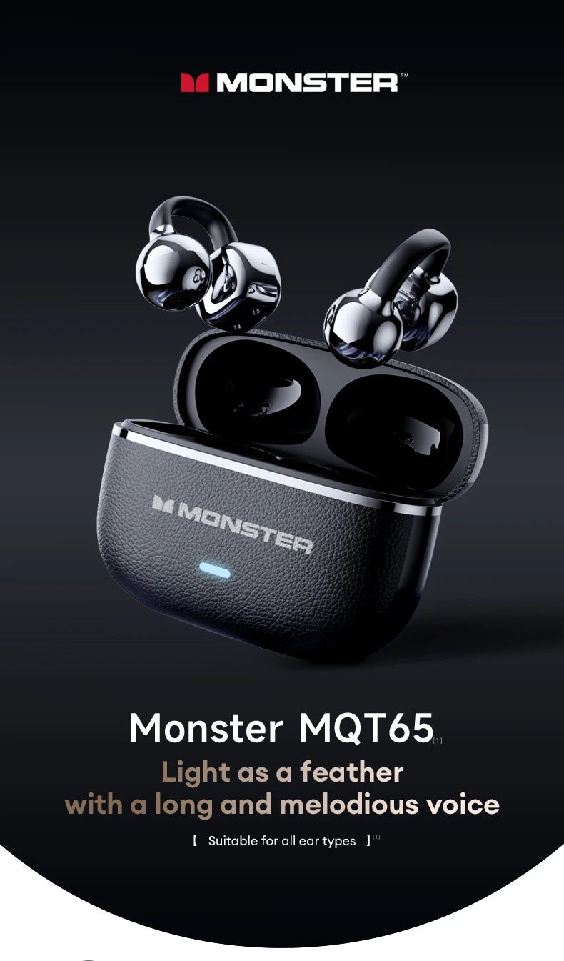 Choice Monster MQT65 OWS Bluetooth 6.0 Earphones Low Latency Earclip Bluetooth Headphones HD Call HiFi Music Game Sport Earbuds - Tara's Tiny Treasures