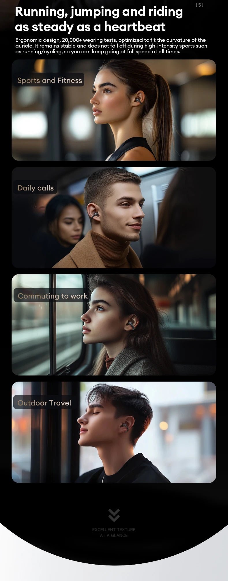Choice Monster MQT65 OWS Bluetooth 6.0 Earphones Low Latency Earclip Bluetooth Headphones HD Call HiFi Music Game Sport Earbuds - Tara's Tiny Treasures