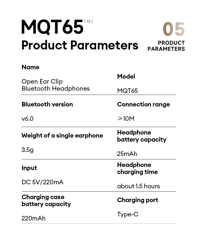 Choice Monster MQT65 OWS Bluetooth 6.0 Earphones Low Latency Earclip Bluetooth Headphones HD Call HiFi Music Game Sport Earbuds - Tara's Tiny Treasures