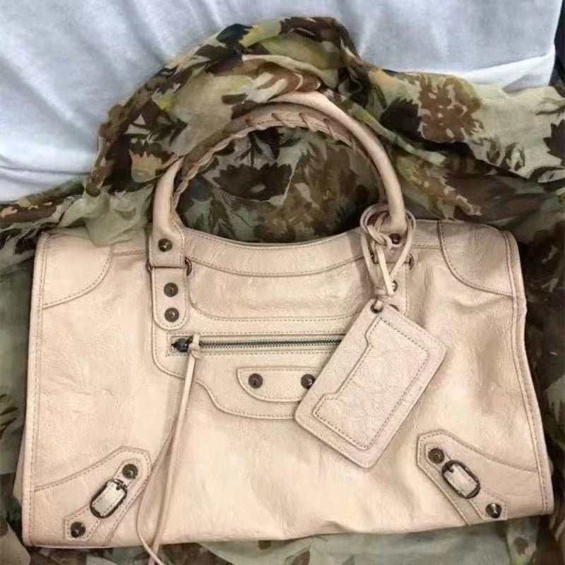 City Motorcycle Shoulder Bag Tote Bag for Women Luxury Designer 2026 Autumn and Winter handbag crossbody Large Capacity - Tara's Tiny Treasures