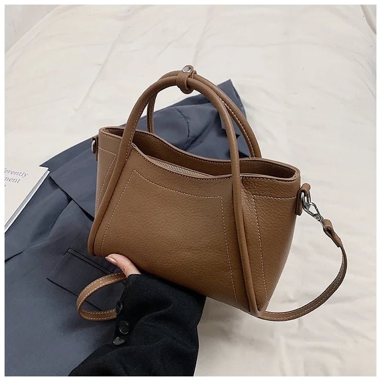Classic Black Women's Handbags Elegant Office Ladies One Shoulder Bag Korean Simple Versatile PU Crossbody Bags New Trend - Tara's Tiny Treasures