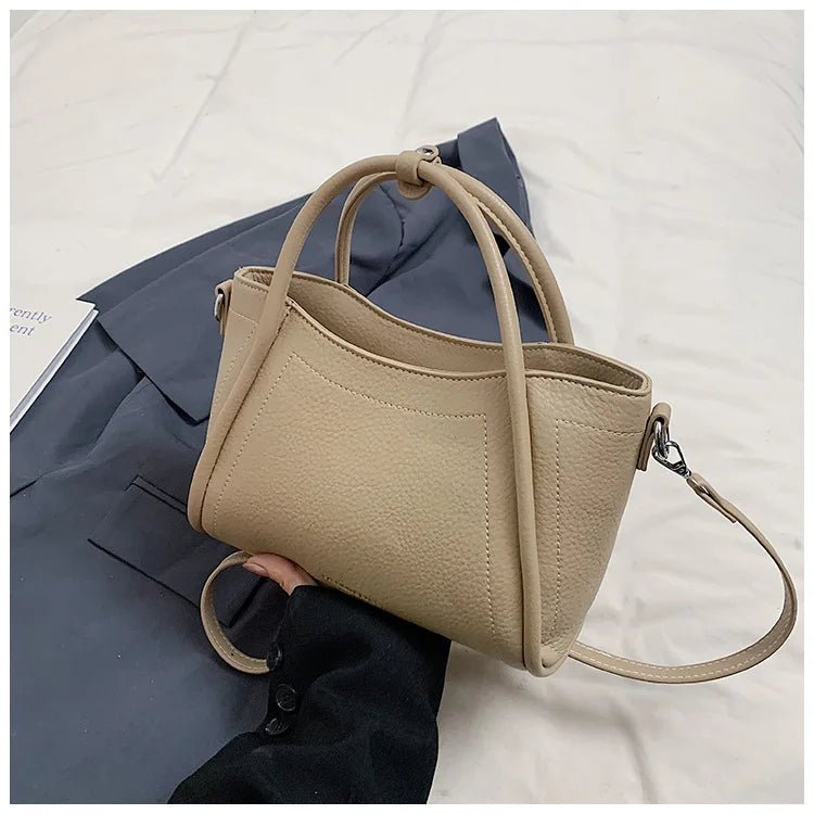 Classic Black Women's Handbags Elegant Office Ladies One Shoulder Bag Korean Simple Versatile PU Crossbody Bags New Trend - Tara's Tiny Treasures
