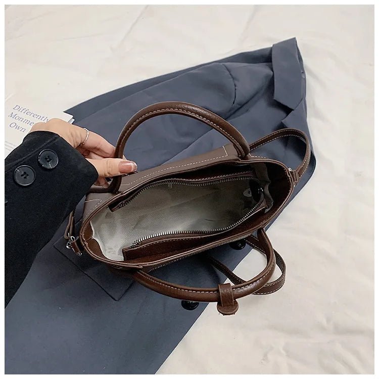 Classic Black Women's Handbags Elegant Office Ladies One Shoulder Bag Korean Simple Versatile PU Crossbody Bags New Trend - Tara's Tiny Treasures