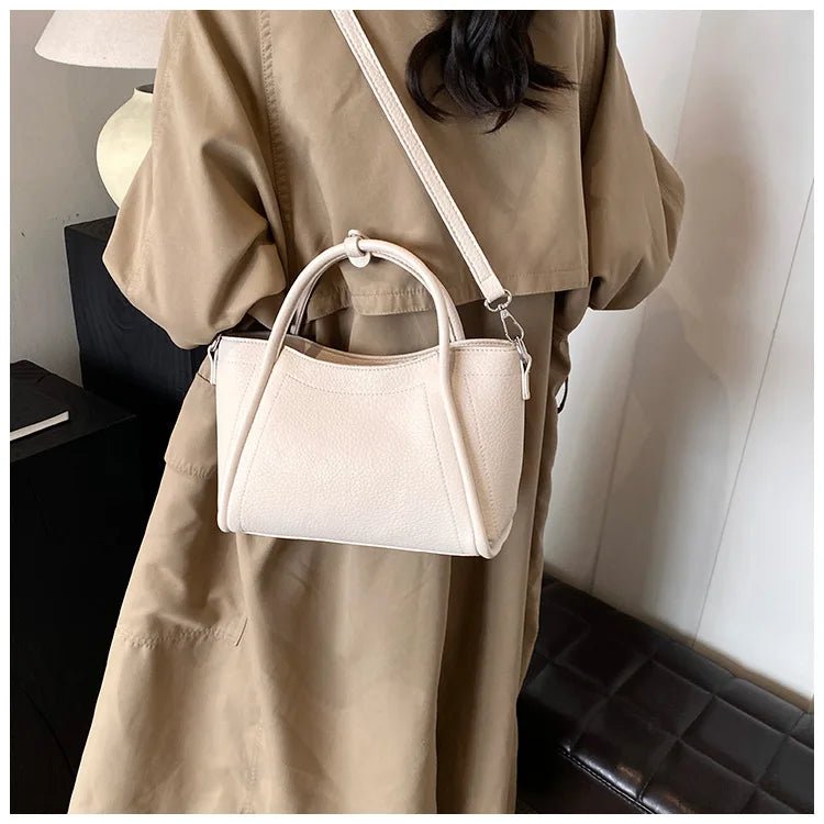 Classic Black Women's Handbags Elegant Office Ladies One Shoulder Bag Korean Simple Versatile PU Crossbody Bags New Trend - Tara's Tiny Treasures
