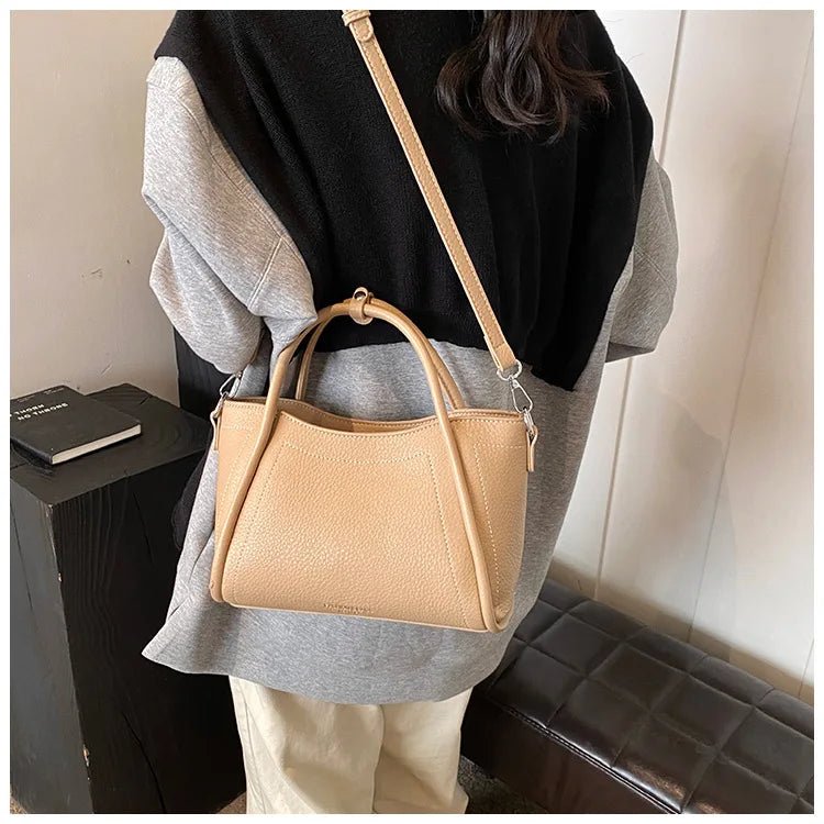 Classic Black Women's Handbags Elegant Office Ladies One Shoulder Bag Korean Simple Versatile PU Crossbody Bags New Trend - Tara's Tiny Treasures