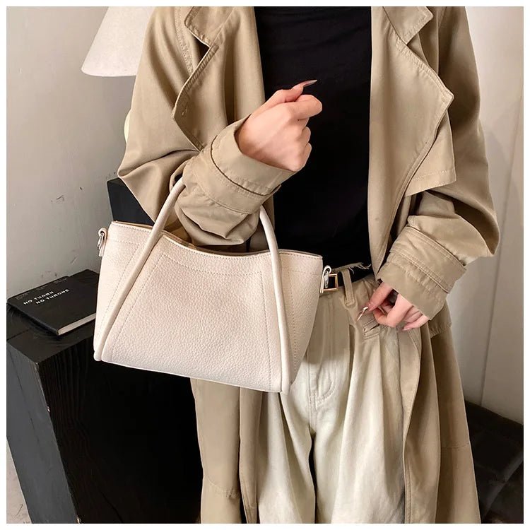 Classic Black Women's Handbags Elegant Office Ladies One Shoulder Bag Korean Simple Versatile PU Crossbody Bags New Trend - Tara's Tiny Treasures