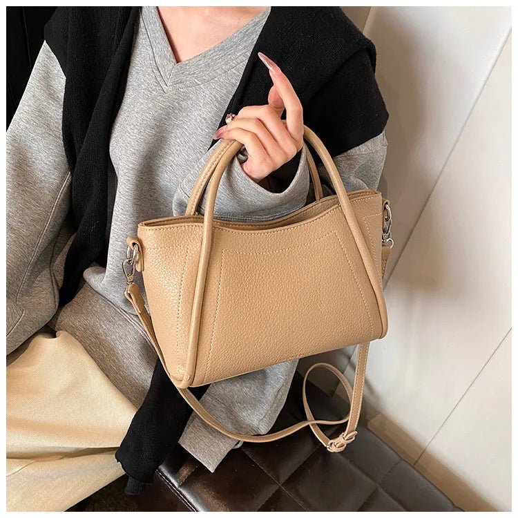 Classic Black Women's Handbags Elegant Office Ladies One Shoulder Bag Korean Simple Versatile PU Crossbody Bags New Trend - Tara's Tiny Treasures