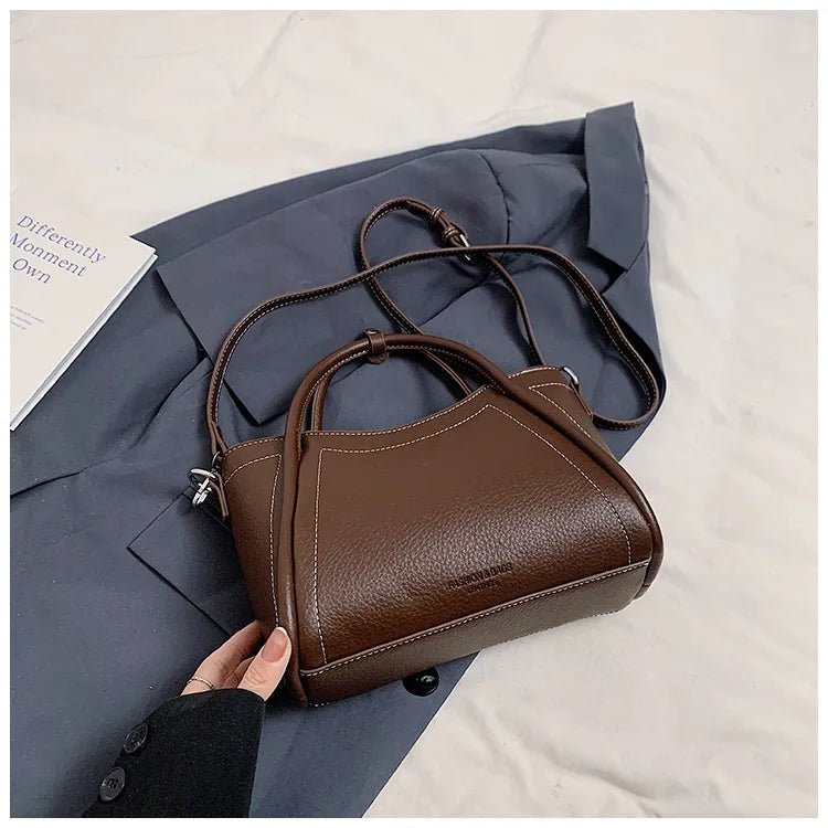 Classic Black Women's Handbags Elegant Office Ladies One Shoulder Bag Korean Simple Versatile PU Crossbody Bags New Trend - Tara's Tiny Treasures