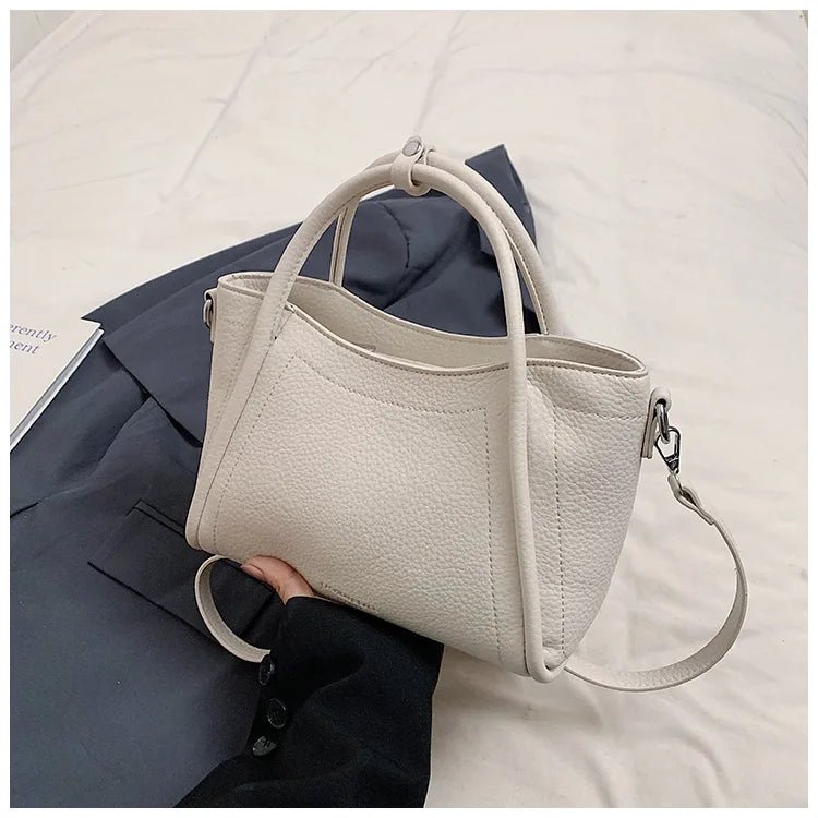 Classic Black Women's Handbags Elegant Office Ladies One Shoulder Bag Korean Simple Versatile PU Crossbody Bags New Trend - Tara's Tiny Treasures