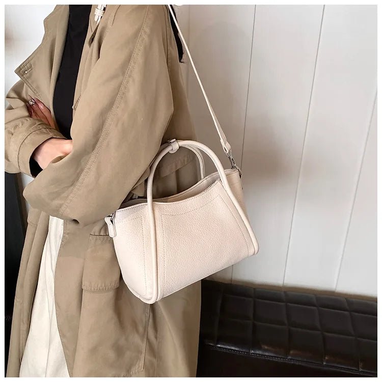 Classic Black Women's Handbags Elegant Office Ladies One Shoulder Bag Korean Simple Versatile PU Crossbody Bags New Trend - Tara's Tiny Treasures