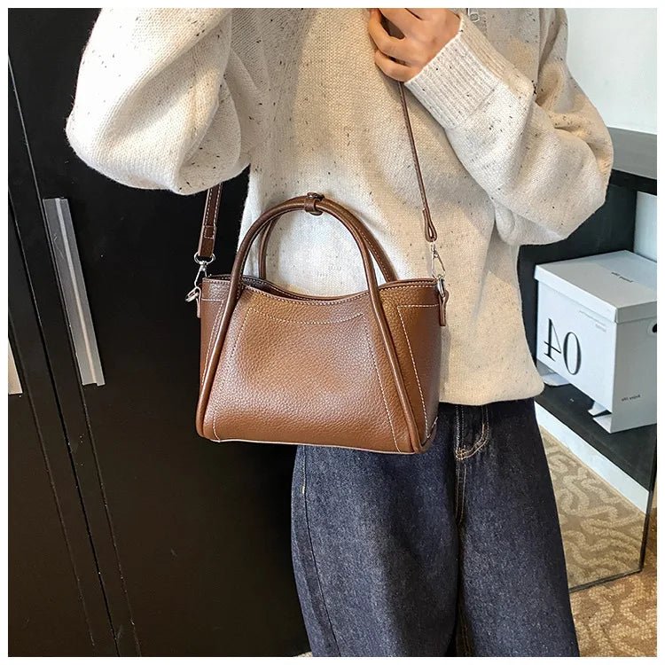 Classic Black Women's Handbags Elegant Office Ladies One Shoulder Bag Korean Simple Versatile PU Crossbody Bags New Trend - Tara's Tiny Treasures