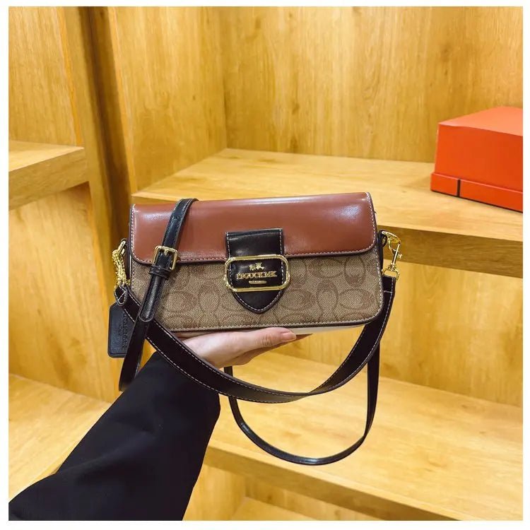 Classic Designer Leather Diaper Bag For Women Luxury Large Capacity Tote Elegant Crossbody Shoulder Bag Stylish And Roomy - Tara's Tiny Treasures