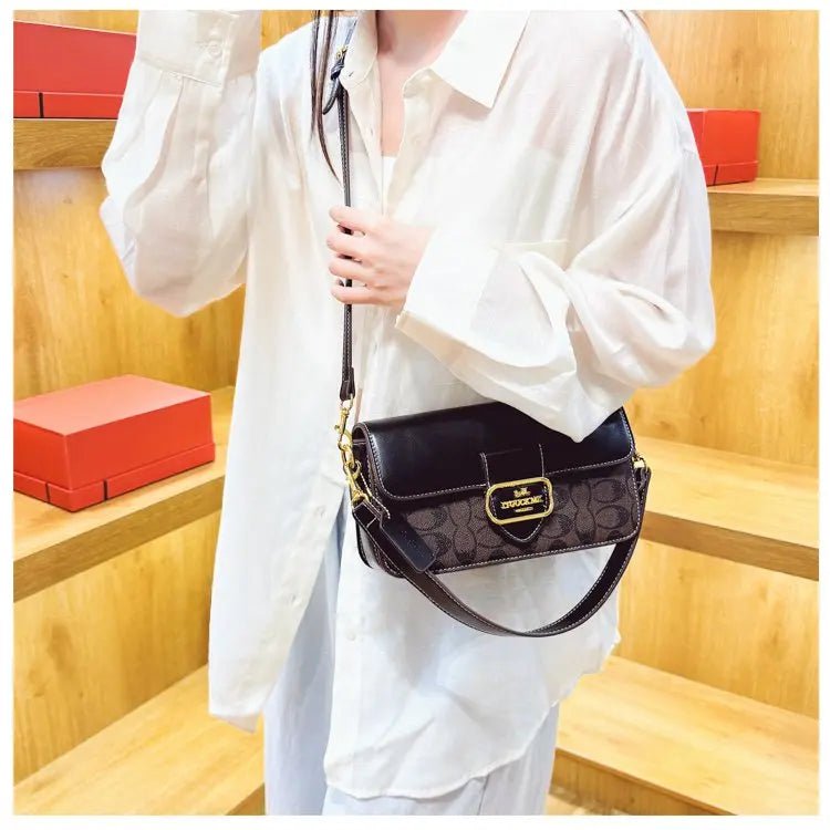 Classic Designer Leather Diaper Bag For Women Luxury Large Capacity Tote Elegant Crossbody Shoulder Bag Stylish And Roomy - Tara's Tiny Treasures