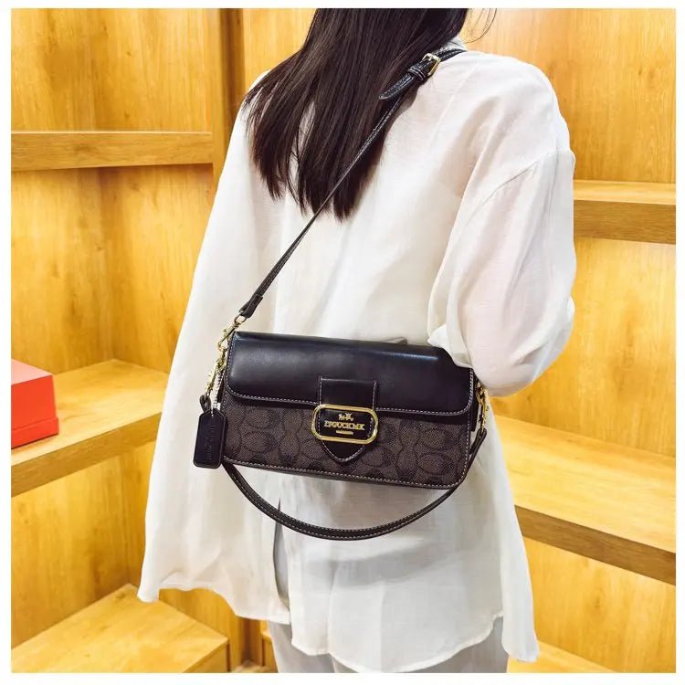 Classic Designer Leather Diaper Bag For Women Luxury Large Capacity Tote Elegant Crossbody Shoulder Bag Stylish And Roomy - Tara's Tiny Treasures