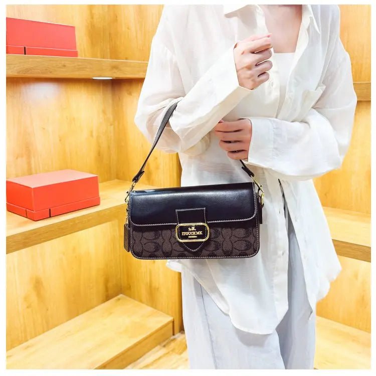 Classic Designer Leather Diaper Bag For Women Luxury Large Capacity Tote Elegant Crossbody Shoulder Bag Stylish And Roomy - Tara's Tiny Treasures