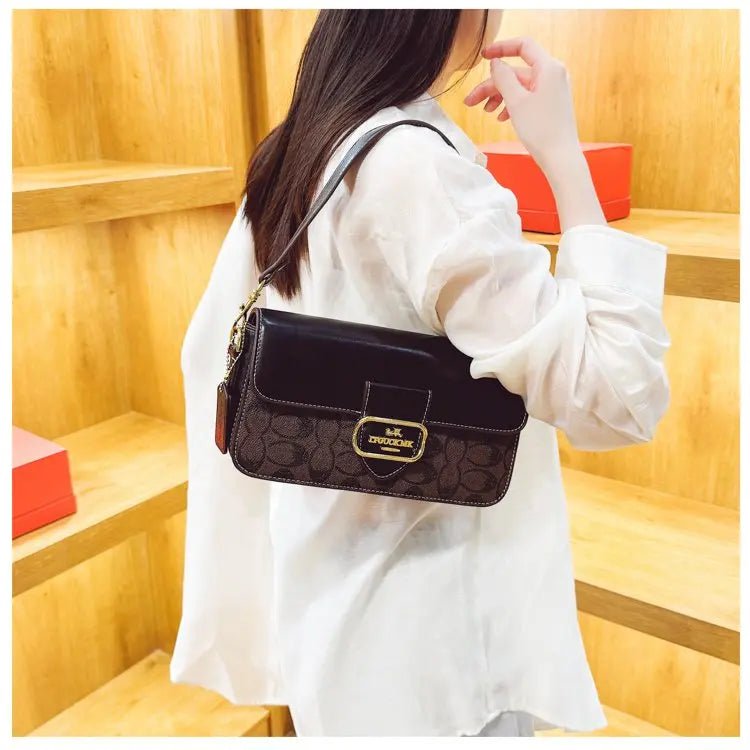 Classic Designer Leather Diaper Bag For Women Luxury Large Capacity Tote Elegant Crossbody Shoulder Bag Stylish And Roomy - Tara's Tiny Treasures