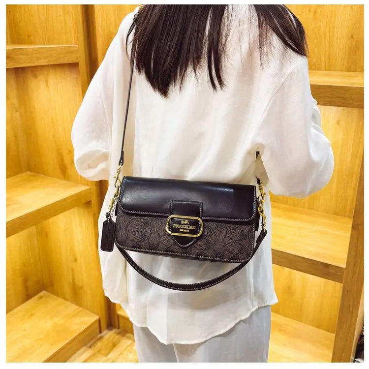 Classic Designer Leather Diaper Bag For Women Luxury Large Capacity Tote Elegant Crossbody Shoulder Bag Stylish And Roomy - Tara's Tiny Treasures