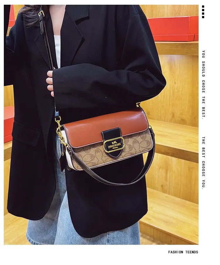 Classic Designer Leather Diaper Bag For Women Luxury Large Capacity Tote Elegant Crossbody Shoulder Bag Stylish And Roomy - Tara's Tiny Treasures