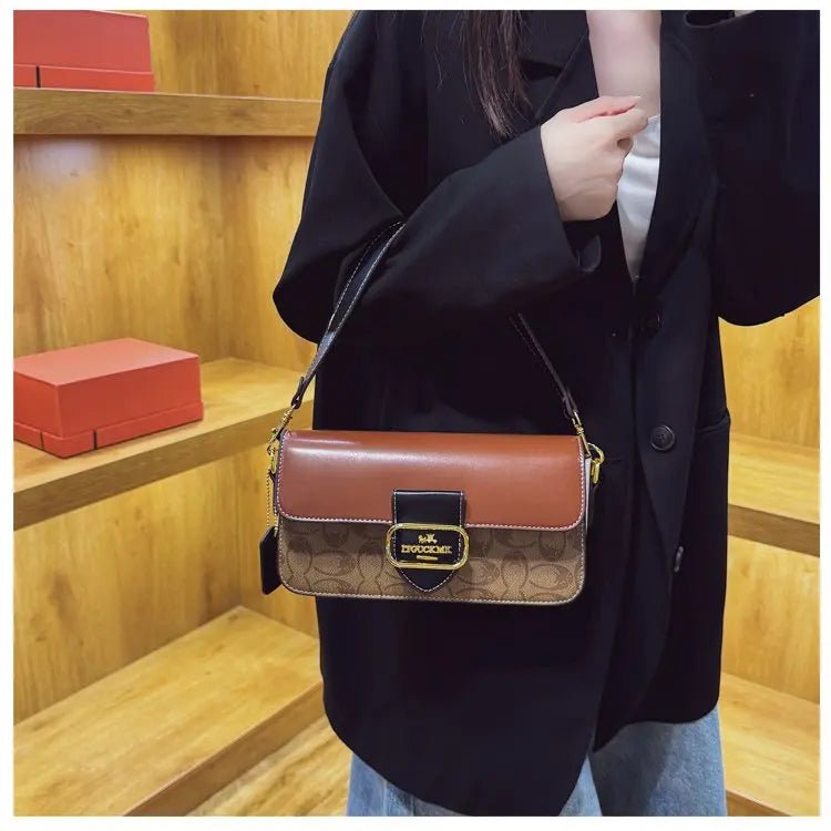 Classic Designer Leather Diaper Bag For Women Luxury Large Capacity Tote Elegant Crossbody Shoulder Bag Stylish And Roomy - Tara's Tiny Treasures