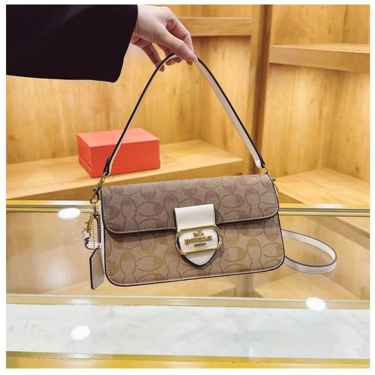 Classic Designer Leather Diaper Bag For Women Luxury Large Capacity Tote Elegant Crossbody Shoulder Bag Stylish And Roomy - Tara's Tiny Treasures