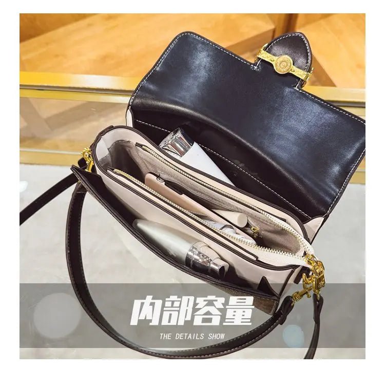 Classic Designer Leather Diaper Bag For Women Luxury Large Capacity Tote Elegant Crossbody Shoulder Bag Stylish And Roomy - Tara's Tiny Treasures