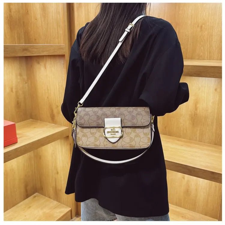 Classic Designer Leather Diaper Bag For Women Luxury Large Capacity Tote Elegant Crossbody Shoulder Bag Stylish And Roomy - Tara's Tiny Treasures