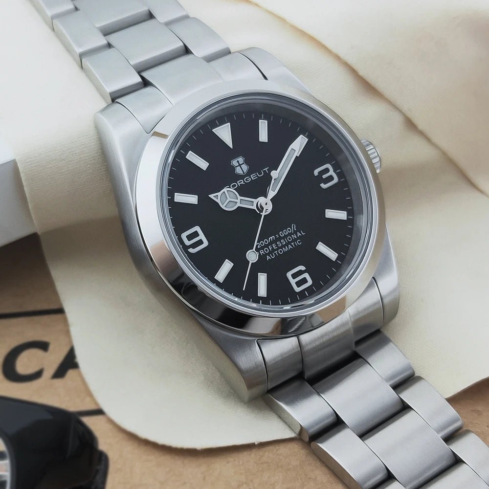 Corgeut Luxury NH35 Watch for Women Men 36MM/39MM Automatic Mechanical Wristwatches Sapphire Luminous 10Bar Pink Female Reloj - Tara's Tiny Treasures
